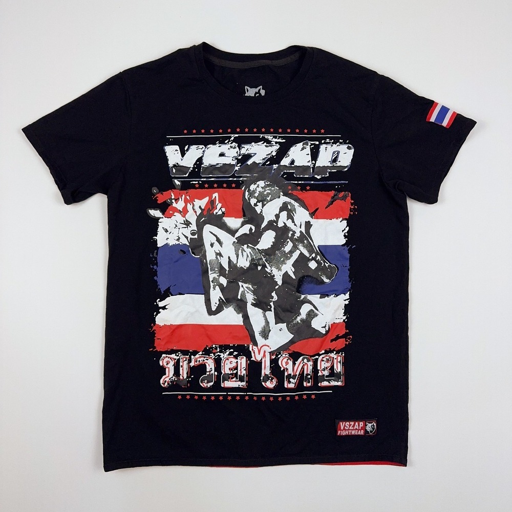VSZAP Muay Thai Graphic Fight Shirt Black Mens XL